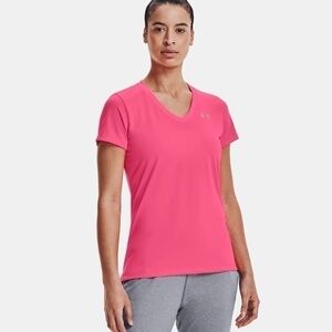 Women's Under Armour Pink HeatGear Short Sleeve T-Shirt Size S